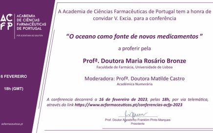 Conferências ACFP 2023 – O oceano como fonte de novos medicamentos